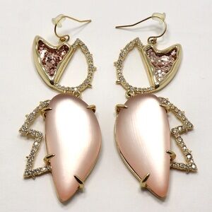 ALEXIS BITTAR Pink Lucite : Rhinestone Chandelier Dangle Earrings